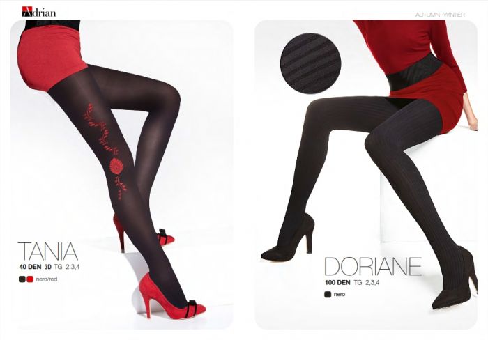 Adrian Tania And  Doriane Tights 40 100 Denier Thickness, AW1415 | Pantyhose Library