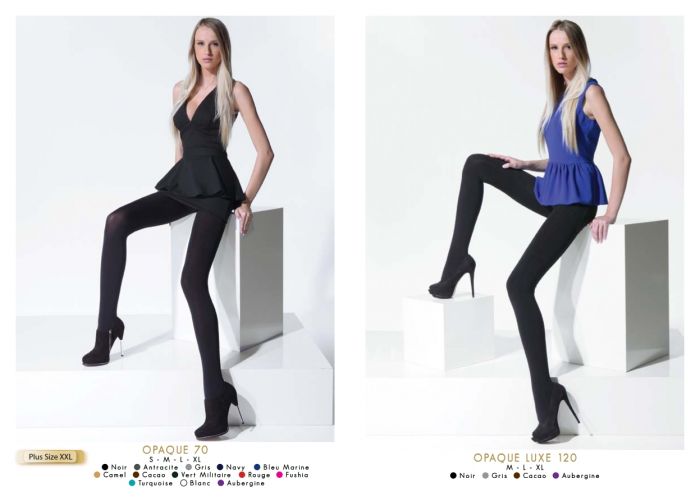 Marie France Opaque 70 And Opaque Luxe 120 70 120 Denier Thickness, Catalogue 2015 | Pantyhose Library