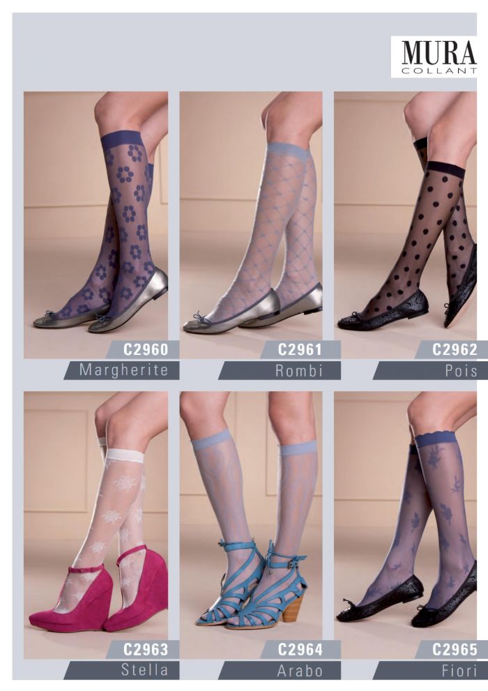 Mura Collant Fashion Knee Highs C2960-5  ss 2014 | Pantyhose Library