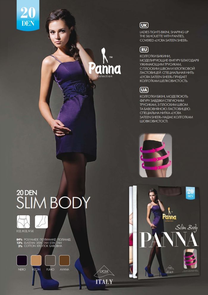 Panna Slim Body 20 Denier Thickness, Catalog 2015 | Pantyhose Library