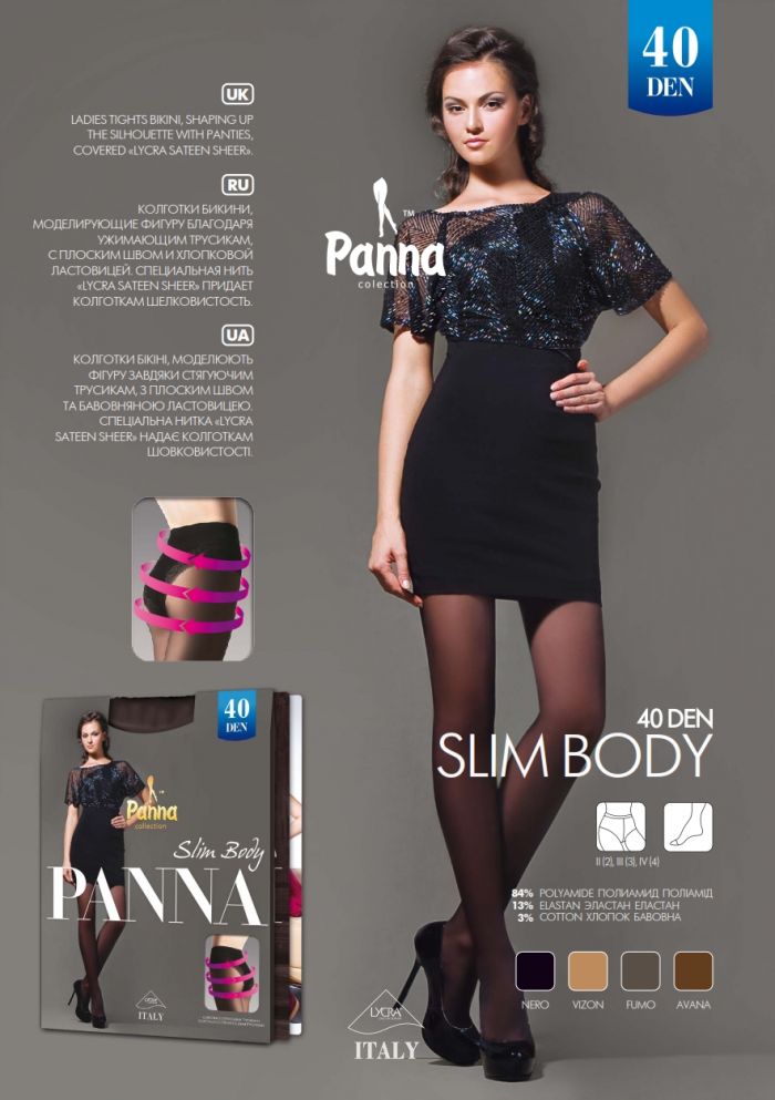 Panna Slim Body 40 Denier Thickness, Catalog 2015 | Pantyhose Library