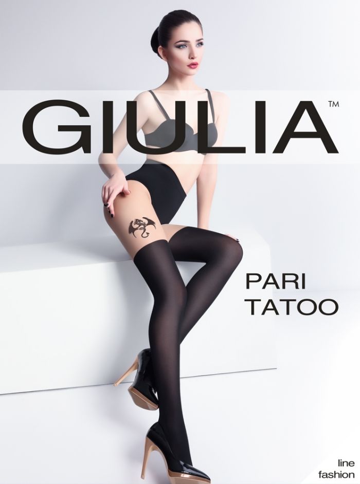 Giulia Pari Tatoo Model1 Tights Dragon 60 Denier Thickness, Fantasy special collection | Pantyhose Library