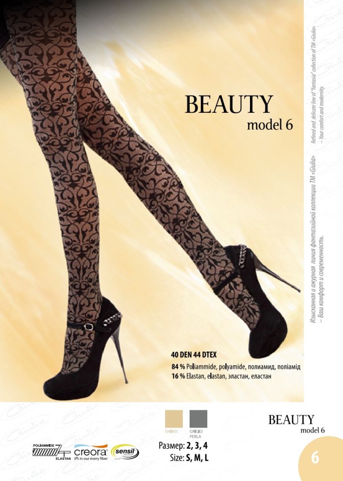 Giulia Beuty Model 6 40 Denier Thickness, FW 2012 13 | Pantyhose Library