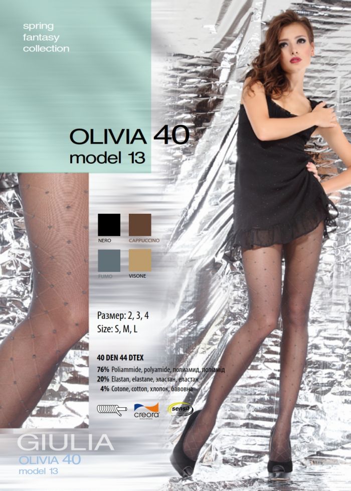 Giulia Olivia 40 Model 13 40 Denier Thickness, SS Fantasy 2013 | Pantyhose Library