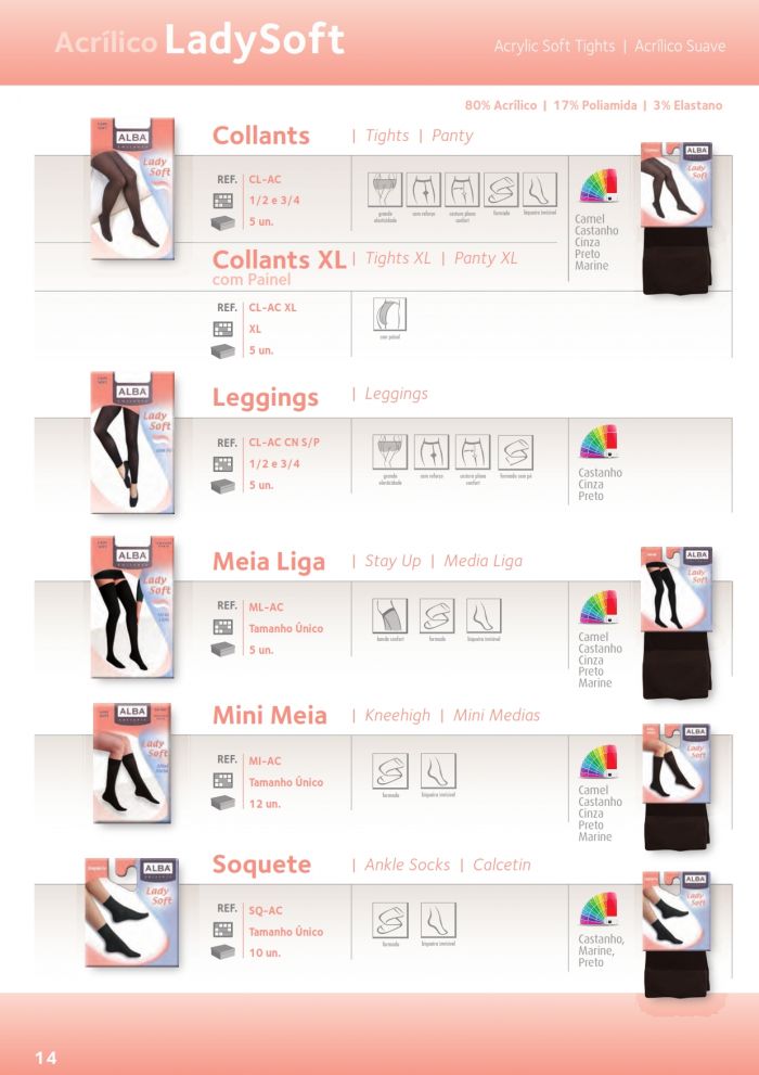 Alba Acrylic Soft Tights  Catalog 2014 | Pantyhose Library