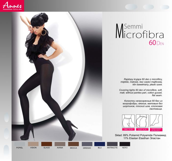 Annes Semmi Microfibra 60 Denier Thickness, Styling | Pantyhose Library
