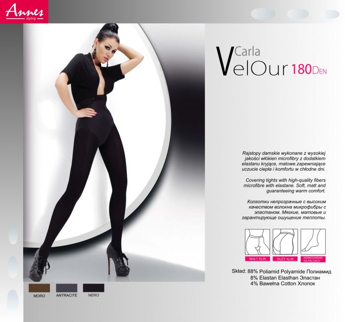 Annes Carla Velour 180 Denier Thickness, Styling | Pantyhose Library