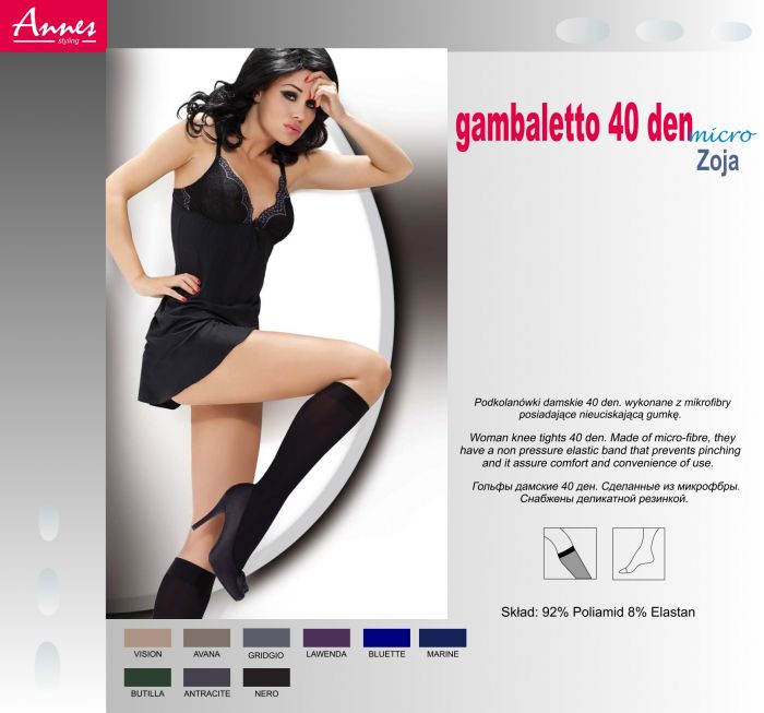 Annes Micro Zoja 40 Denier Thickness, Styling | Pantyhose Library