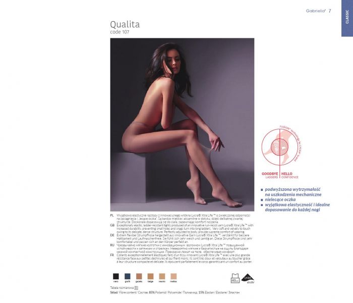 Gabriella Qualita Code 107  Classic Collection | Pantyhose Library