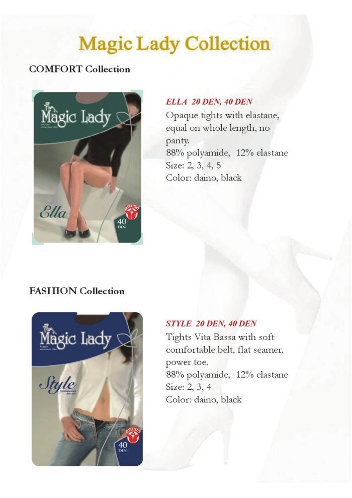 Magic Lady Ella / Style 20 Denier Thickness, Collection 2015 2016 | Pantyhose Library
