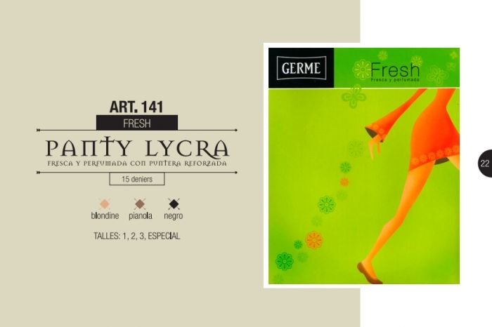 Germe Fresh 15 Denier Thickness, Catalog 2015 | Pantyhose Library