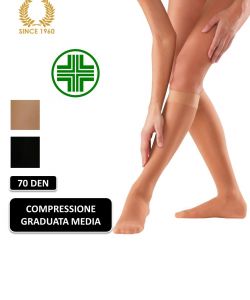 compression knee high socks 10-14 mmhg -70 den