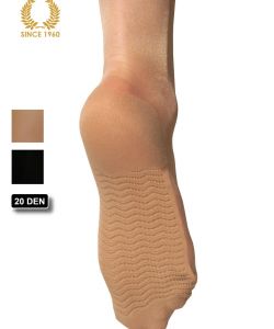 6 x knee high with comfort sole in microfiber-20 den sole