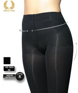 factor 8 support tights - shaping effect -100 den side detail