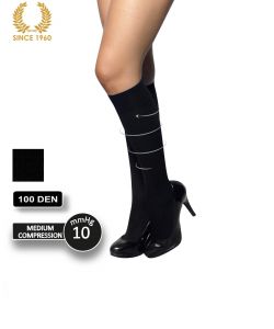 opaque support knee high socks factor 10 -100 den women front