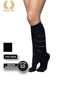 opaque support knee high socks factor 10 -100 den women