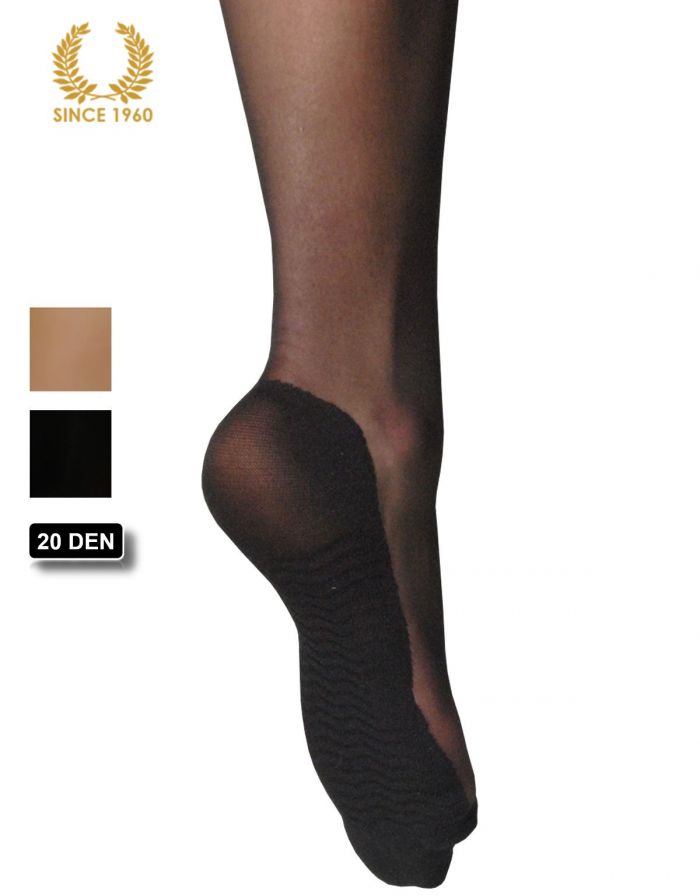 Calzitaly 6 X Knee High With Comfort Sole In Microfiber-20 Den Heel  Support Hosiery | Pantyhose Library
