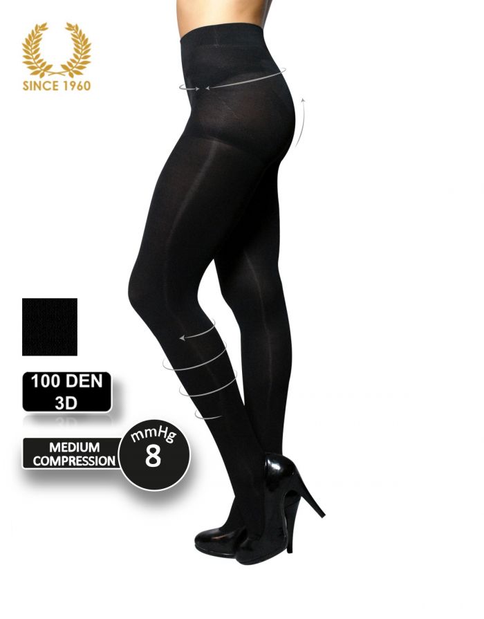 Calzitaly Factor 8 Support Tights - Shaping Effect -100 Den  Support Hosiery | Pantyhose Library