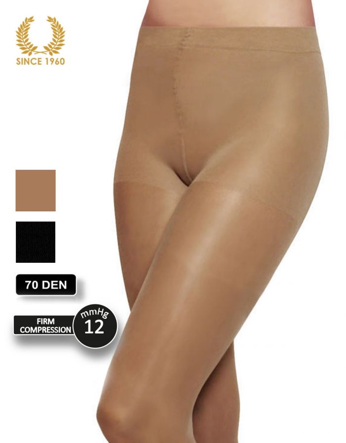 Calzitaly Firm Support Tights Factor 10 - 70 Den Detail  Support Hosiery | Pantyhose Library