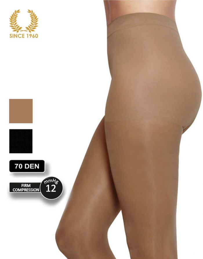 Calzitaly Firm Support Tights Factor 10 - 70 Den Side  Support Hosiery | Pantyhose Library