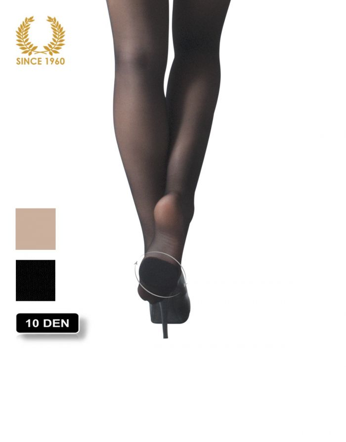Calzitaly High Heels Tights With Cushion - 10 Den Black  Support Hosiery | Pantyhose Library