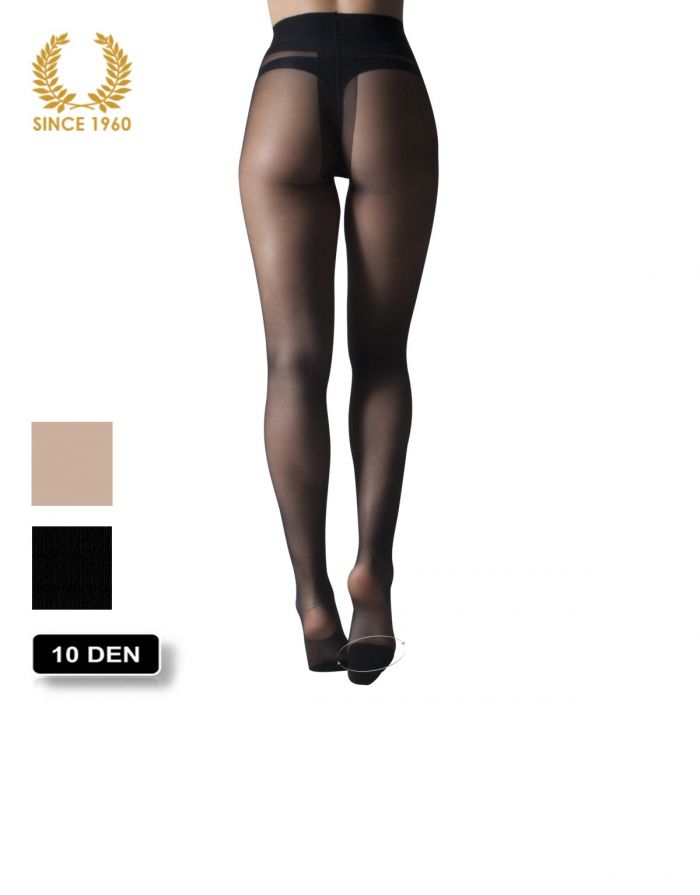 Calzitaly High Heels Tights With Cushion - 10 Den Detail Black  Support Hosiery | Pantyhose Library