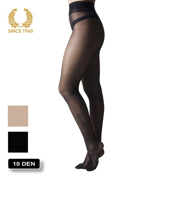 Calzitaly High Heels Tights With Cushion - 10 Den Side Black  Support Hosiery | Pantyhose Library