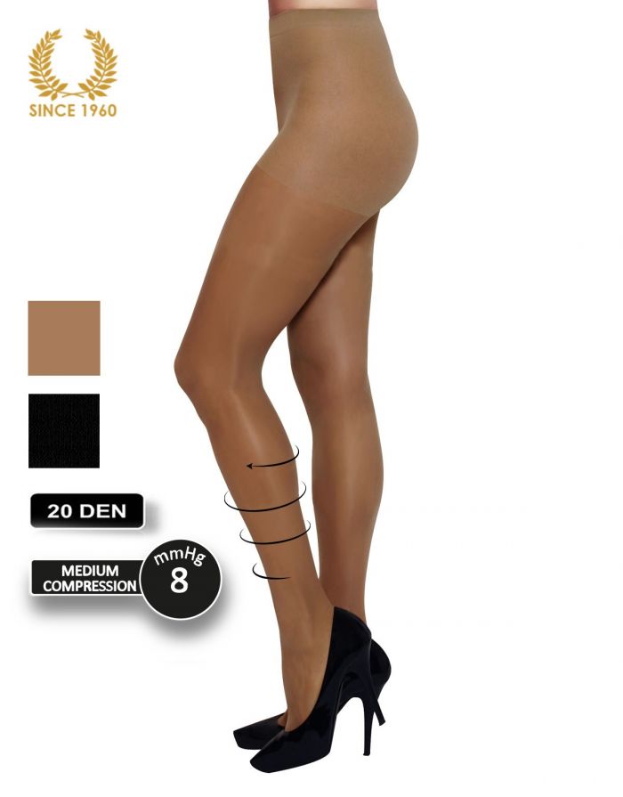 Calzitaly Medium Support Tights Factor 8 - 20 Den  Support Hosiery | Pantyhose Library