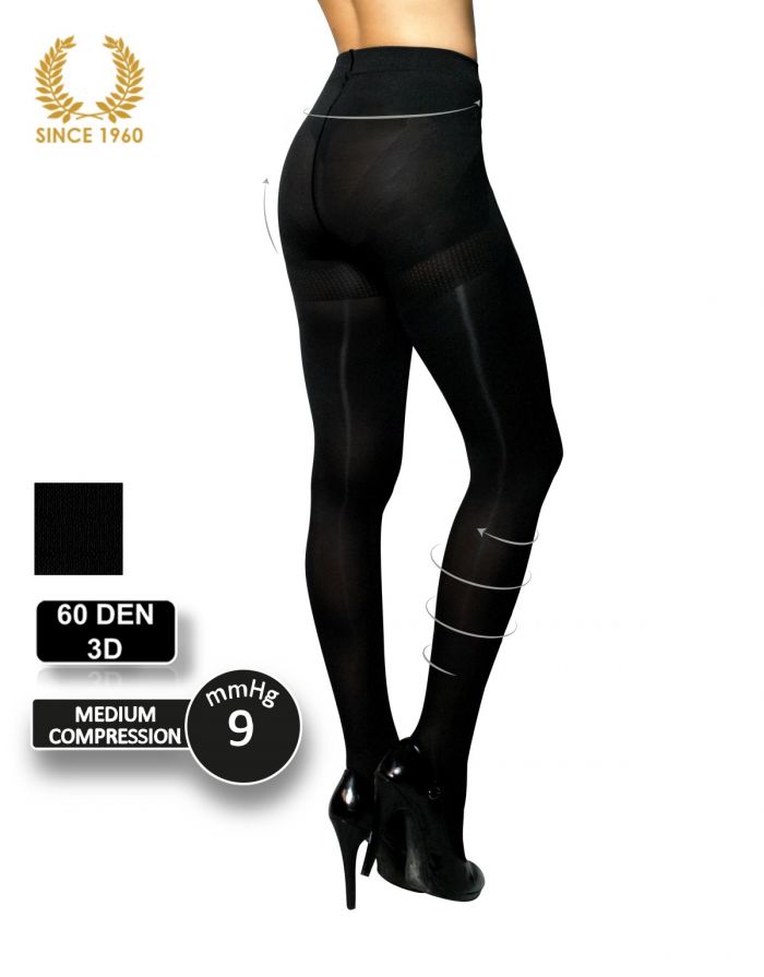 Calzitaly Medium Support Tights Factor 8 - Shaping -60 Den Back  Support Hosiery | Pantyhose Library