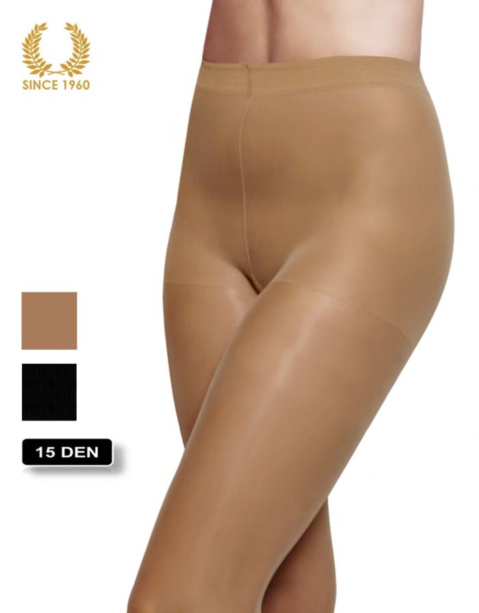 Calzitaly Support Tights Factor 8 - Energizing - 15 Den Fron Detail  Support Hosiery | Pantyhose Library