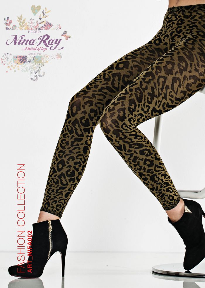 Nina Ray Multifiber Leo Legging - 70 Den 3d  Fashion Collection | Pantyhose Library