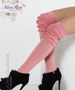 Cotton Volant Over Knee highs