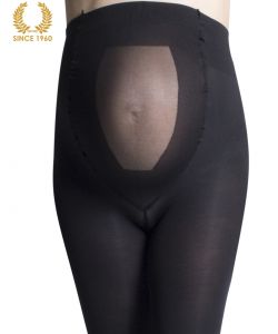 opaque maternity footless tights -100 den front detail