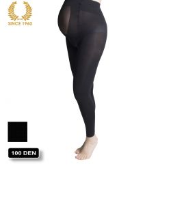 opaque maternity footless tights -100 den front
