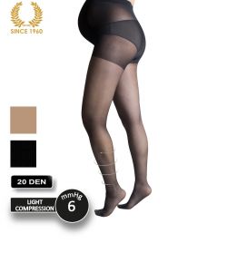 sheer maternity tights with leg support -20 den 2