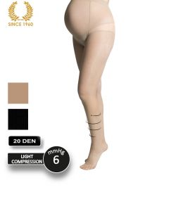sheer maternity tights with leg support -20 den nude 2