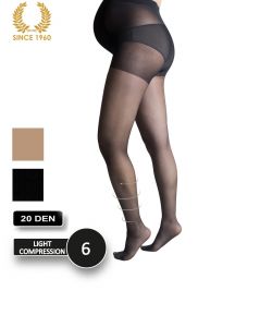 sheer maternity tights with leg support -20 den