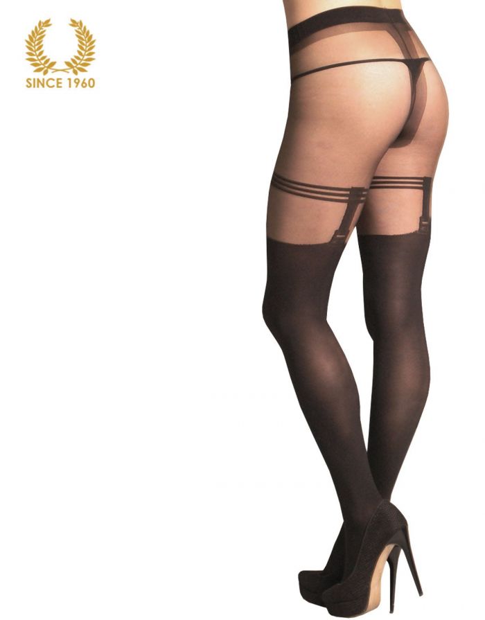 Calzitaly Mock Suspender Tights With Belt Effect 20-40 Den Back  Fashion Tights 2017 | Pantyhose Library