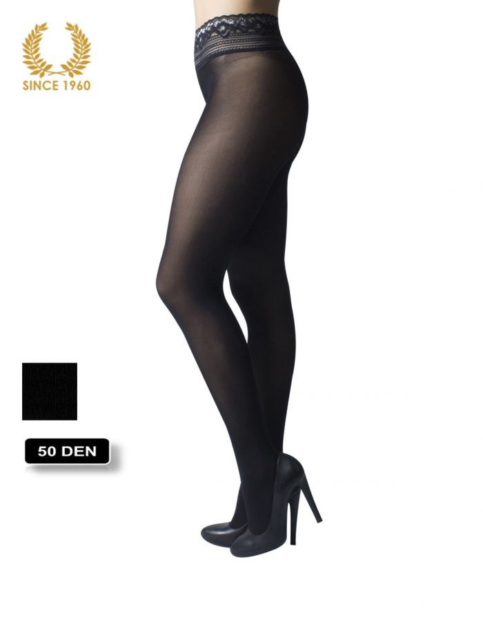 Calzitaly Opaque Seamless Tights With Lace Top In Lurex -15 Den  Fashion Tights 2017 | Pantyhose Library