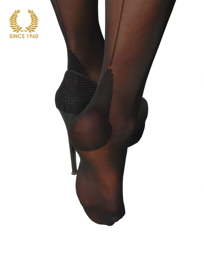 Calzitaly Seamed Tights -20 Den Heel  Fashion Tights 2017 | Pantyhose Library