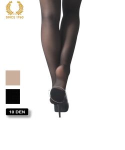 high heels tights with cushion - 10 den black