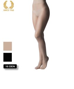 high heels tights with cushion - 10 den nude front