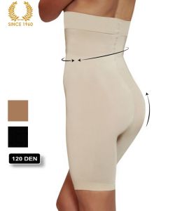 high waist slimming shorts -120 den detail