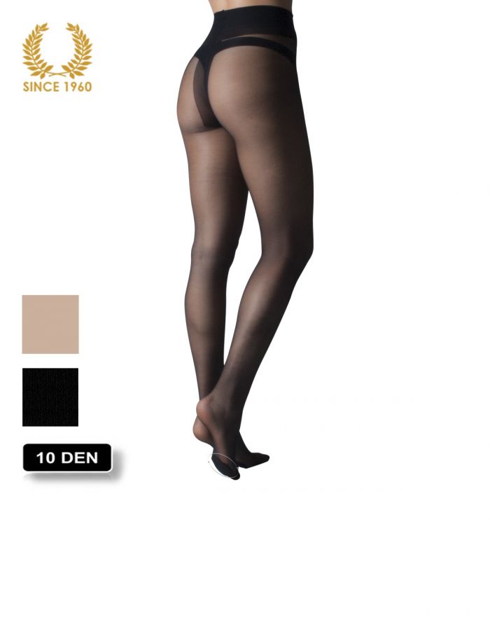 Calzitaly High Heels Tights With Cushion - 10 Den Black Back  Bridal Tights 2017 | Pantyhose Library
