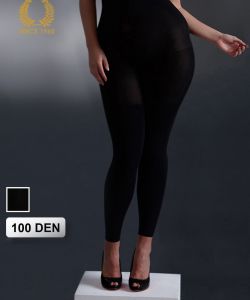 OPAQUE PLUS SIZE FOOTLESS TIGHTS - CURVY  100 DEN detail