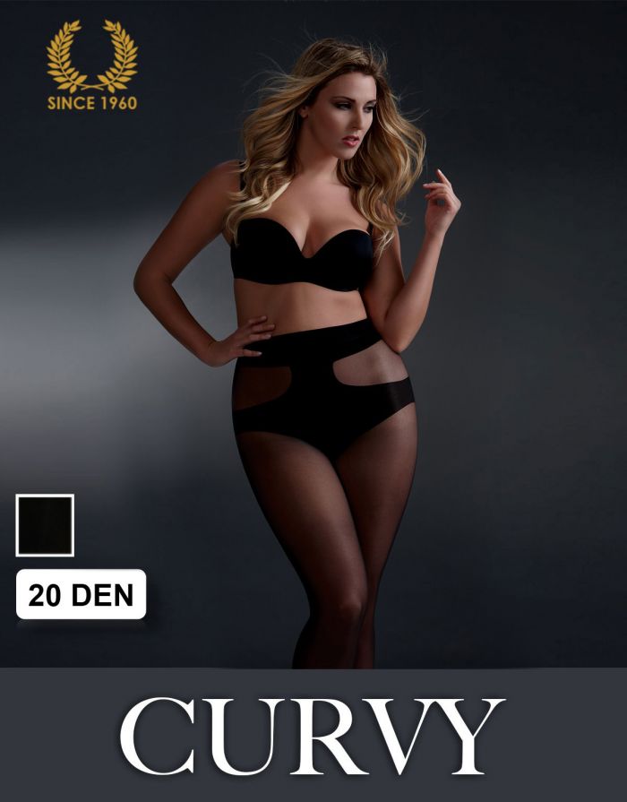 Calzitaly Plus Size Curvy Tights With Geometric Brief 20 Den  Curvy Collection 2017 | Pantyhose Library