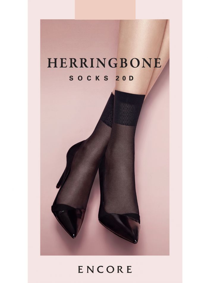 Encore Herringbone Socks 20 Den  Hosiery 2017 | Pantyhose Library
