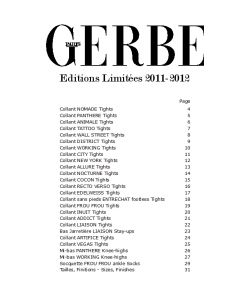 Gerbe - Editions Limitees 2011.2012