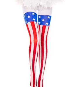 American-Flag-Print-Pantyhose