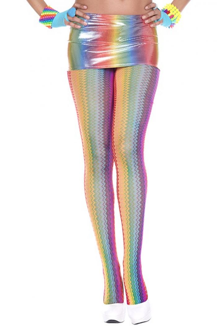 Music Legs Zig-zag-rainbow-tights.  Pantyhose Collection 2018 | Pantyhose Library